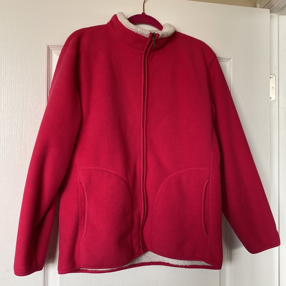 White Sierra Pink Fuzzy Sweater/ Jacket - Picture 8 of 14